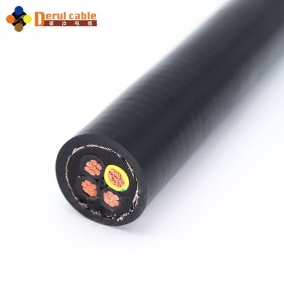 Derul 4-kjernes opprullingskabel med dobbel kappe